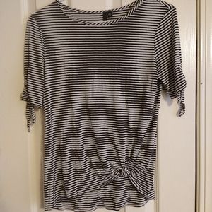 Black and white striped tee